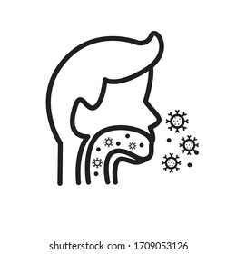illustration of someone who will be affected by a virus