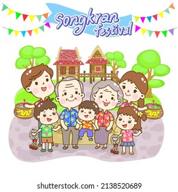 Illustration for Songkran Festival Thailand.
