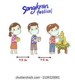 Illustration for Songkran Festival Thailand.