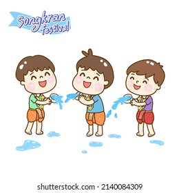 Illustration for Songkran Festival Thailand.