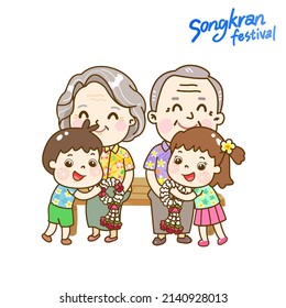 Illustration for Songkran Festival Thailand.