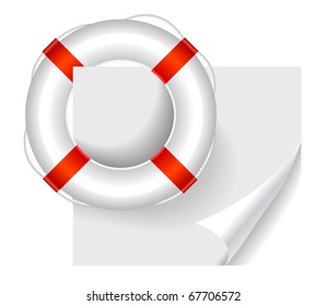 illustration of sos sample card on white background. Card easy to resize