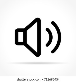 Illustration of sound icon on white background
