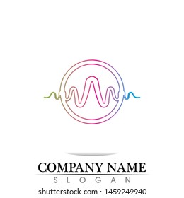 illustration of the sound wave icon vector icon template logo
