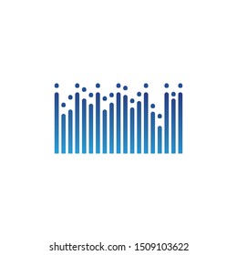 illustration of the sound wave icon vector icon template logo
