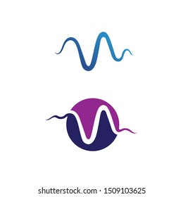 illustration of the sound wave icon vector icon template logo
