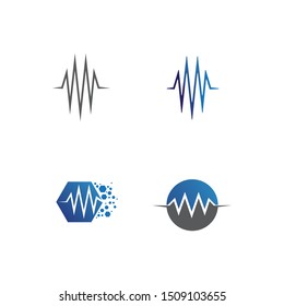 illustration of the sound wave icon vector icon template logo
