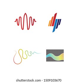 illustration of the sound wave icon vector icon template logo

