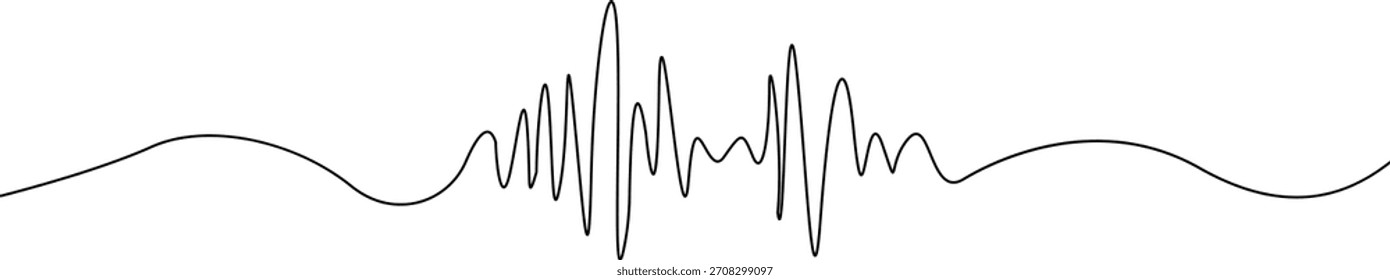 An illustration of a sound wave perfect for representing audio or scientific data