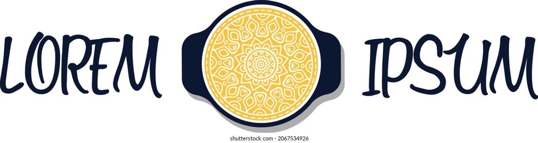 Its an illustration of a soup bowl and mandala inside the soup. 