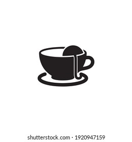 Illustration soup coffee logo design template food drink