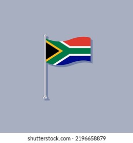 Illustration of South Africa flag Template