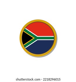 Illustration of South Africa flag Template