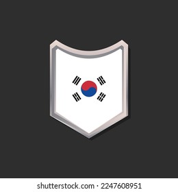 Illustration of South Korea flag Template