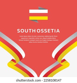 Illustration of South Ossetia flag Template