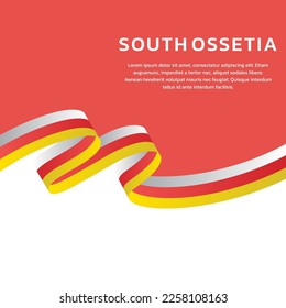 Illustration of South Ossetia flag Template