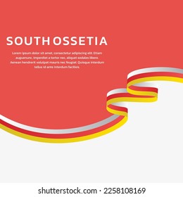 Illustration of South Ossetia flag Template