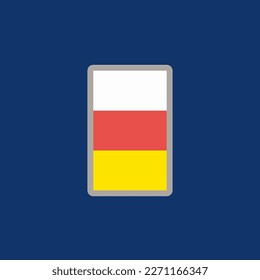 Illustration of South Ossetia flag Template