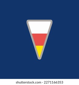 Illustration of South Ossetia flag Template