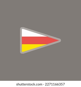 Illustration of South Ossetia flag Template