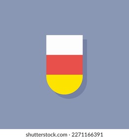 Illustration of South Ossetia flag Template