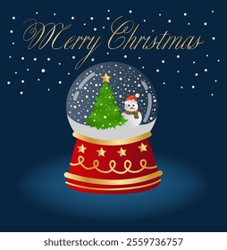 Illustration of a souvenir of the New Year on a blue background.