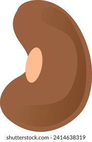 Illustration of a soy bean in a flat style on a white background