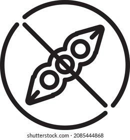 The illustration of soy free icon vector. Suitable for food and beverages, restaurant bar or cafe.