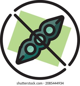 The illustration of soy free icon vector. Suitable for food and beverages, restaurant bar or cafe.
