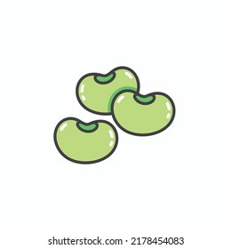 illustration of soya bean, vector art.
