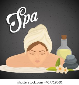 Illustration of spa center, vector design