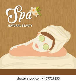 Illustration of spa center, vector design