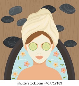 Illustration of spa center, vector design