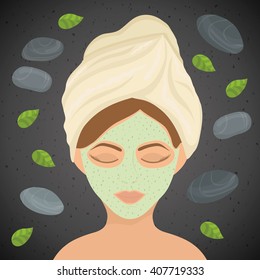 Illustration of spa center, vector design