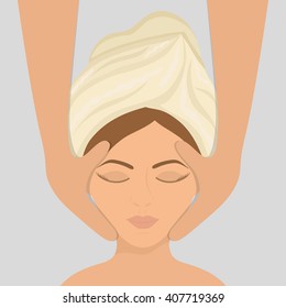Illustration of spa center, vector design
