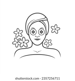 illustration of spa, a form of body care.