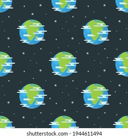 Illustration of a space drawing. Vector illustration of the planet Earth pattern. Drawing elements of seamless drawings.
