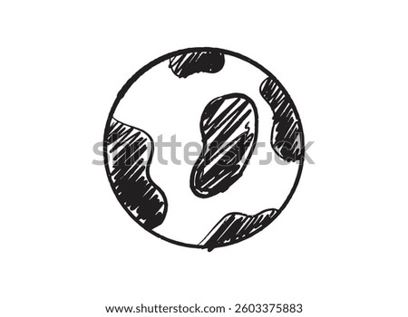 Illustration of an Space Earth Handdrawn