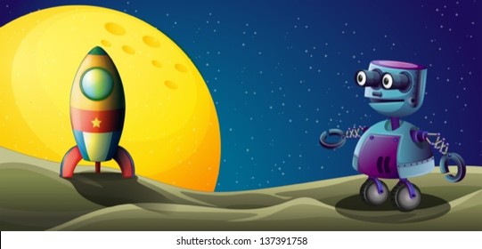 Ilustración de una exploración espacial