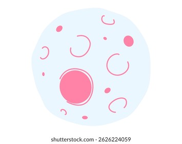 Illustration of an Space Moon Cartoon Element
