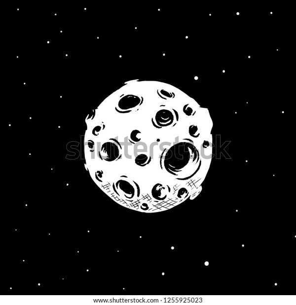Illustration of space planet. Design\
element for poster, card, banner, t shirt. Vector\
illustration