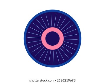 Ilustração de um elemento de desenho animado de hélice espacial