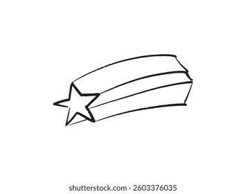 Illustration of an Space Star Handdrawn