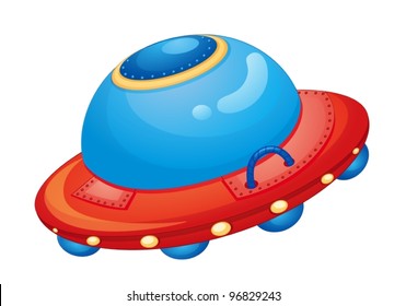 illustration of spaceship on a white background