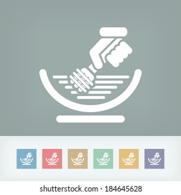 Illustration of spaghetti icon concept
