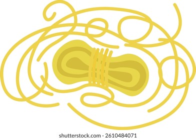 Illustration of Spaghetti Noodles Simple Vector