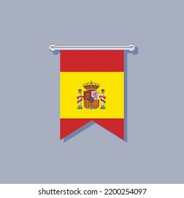 Illustration of Spain flag Template