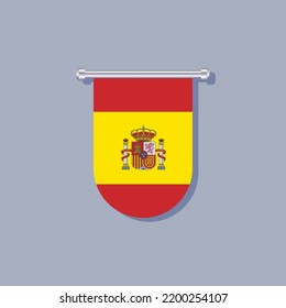 Illustration of Spain flag Template
