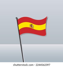 Ilustración de la plantilla de bandera de España
