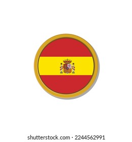 Ilustración de la plantilla de bandera de España